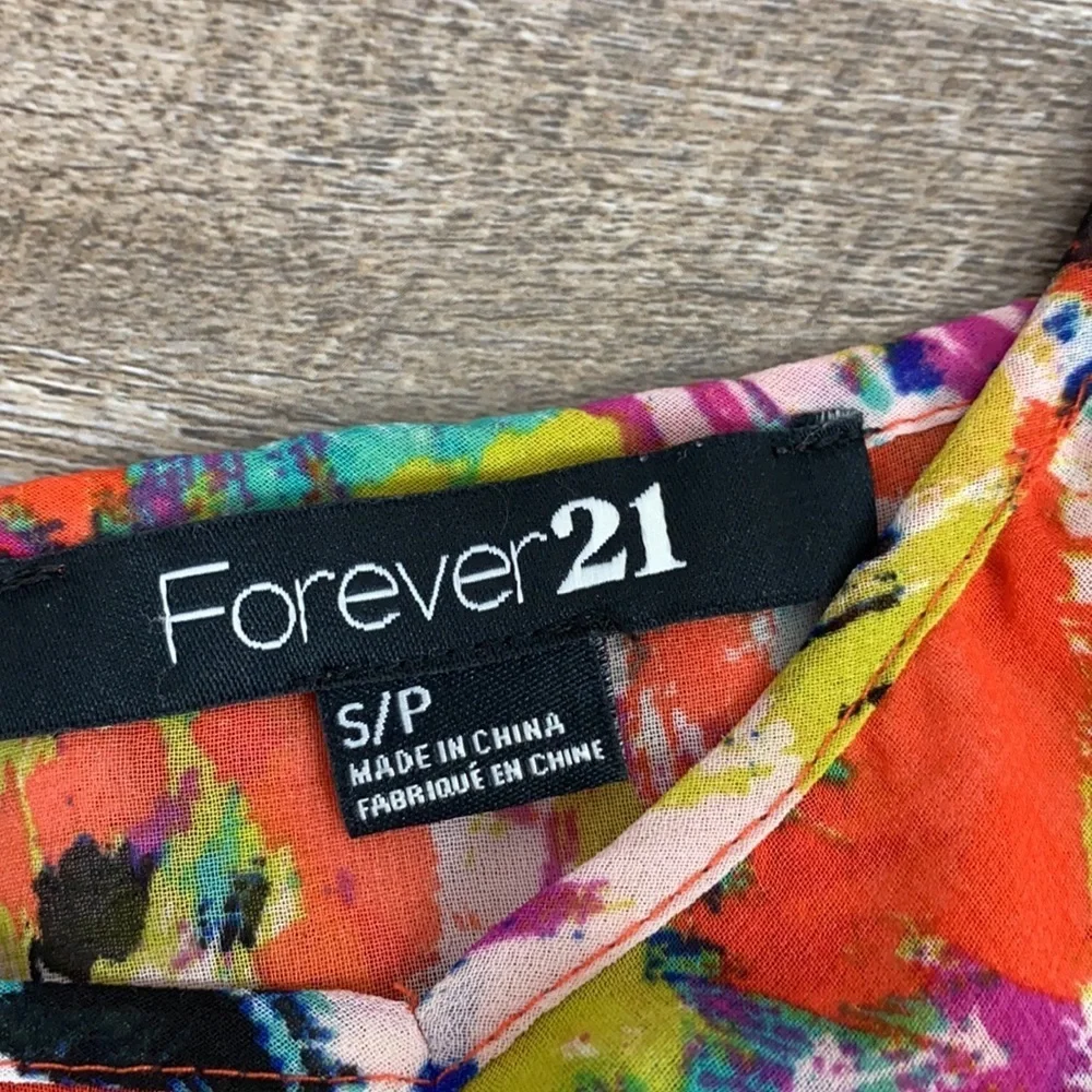 Forever 21 Multicolored Blouse Small - Picture 8 of 9